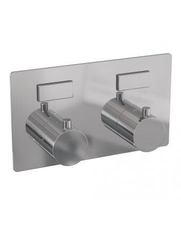 BRAUER Chrome Edition 2-weg inbouwthermostaat met drukknoppen met in- en afbouwdelen chroom