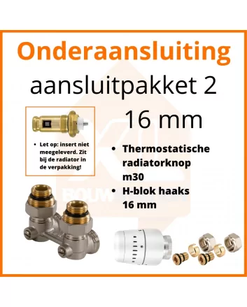 Eco 8 Thermostatisch aansluitpakket 2 t.b.v. 16 mm buis