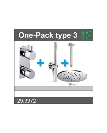 one-pack inbouwthermostaatset type 3 CHR (30cm)