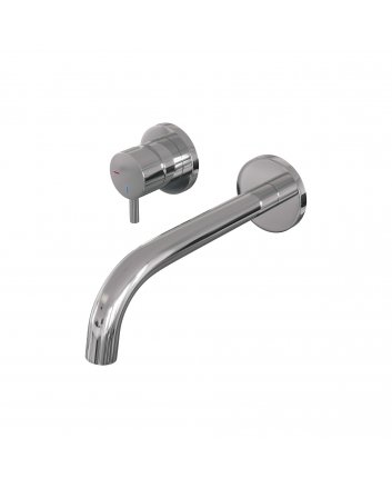BRAUER Chrome Edition inbouw wastafelmengkraan met gebogen uitloop en rozetten model B2 chroom