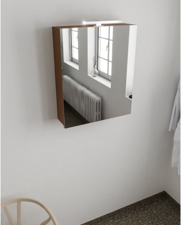 Mondiaz Cubb spiegelkast 60x70x16cm kleur rust met 1 deur