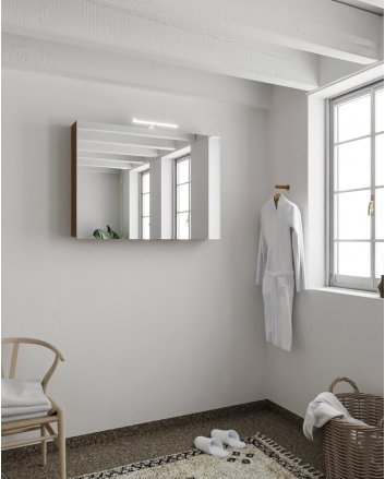 Mondiaz Cubb spiegelkast 100x70x16cm kleur rust met 2 deuren