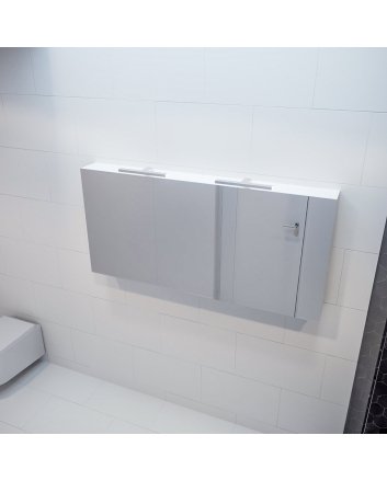 Mondiaz Cubb spiegelkast 150x70x16cm kleur talc met 3 deuren