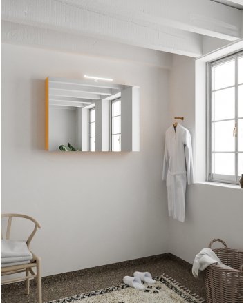 Mondiaz Cubb spiegelkast 100x70x16cm kleur ocher met 2 deuren