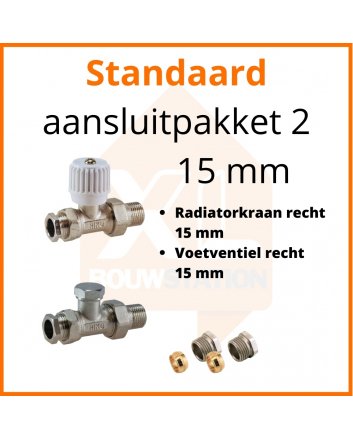 Eco 4 Standaard aansluitpakket 2 t.b.v. 15 mm buis