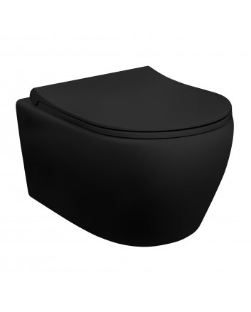 Eco Elegance Design Ophang Wc Met Rvs Sproeier Mat Zwart