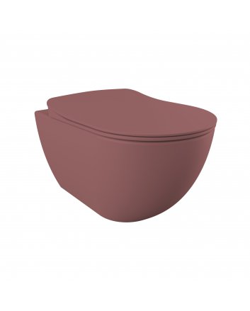 Hunk & Müeller Rimoff Ophang Wc Zonder Bidet - Berry