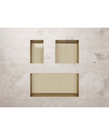 Eco Elegance Inbouwnis (305x305x100mm) - Geborsteld Goud