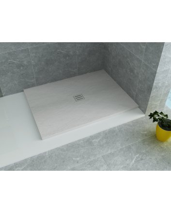 Eco Elegance Acryl Douchebak (140x90cm) - Mat Wit
