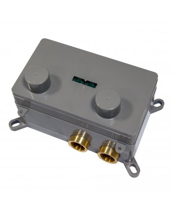 BRAUER Chrome Edition thermostatische inbouw regendouche met drukknoppen SET 61 met 20 cm douchekop en rechte muurarm en staaf handdouche en doucheslang en geïntegreerde glijstang chroom