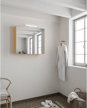 Mondiaz Cubb spiegelkast 80x70x16cm kleur ocher met 2 deuren