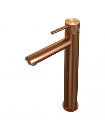 BRAUER Copper Carving verhoogde opbouw wastafelmengkraan model A koper geborsteld PVD