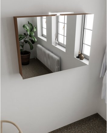 Mondiaz Cubb spiegelkast 100x70x16cm kleur rust met 2 deuren