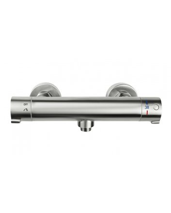 Sani DeLuxe Douchemengkraan opbouw thermostatisch rond RVS