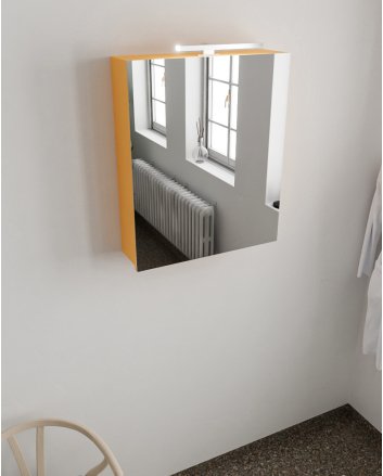 Mondiaz Cubb spiegelkast 60x70x16cm kleur ocher met 1 deur
