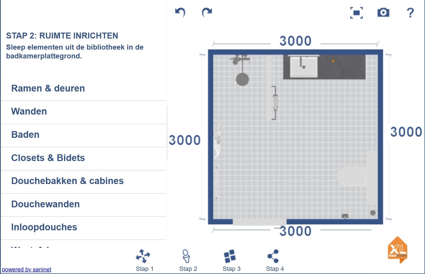 Stap 2 – Producten toevoegen aan badkamer